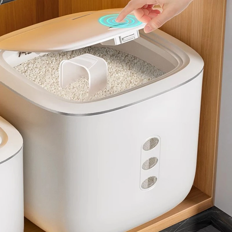 Food Grade Rice Bucket, Household Insect Proof and Moisture-Proof Sealed Rice Jar, Flour Storage Tank, Cat Food Storage Retail