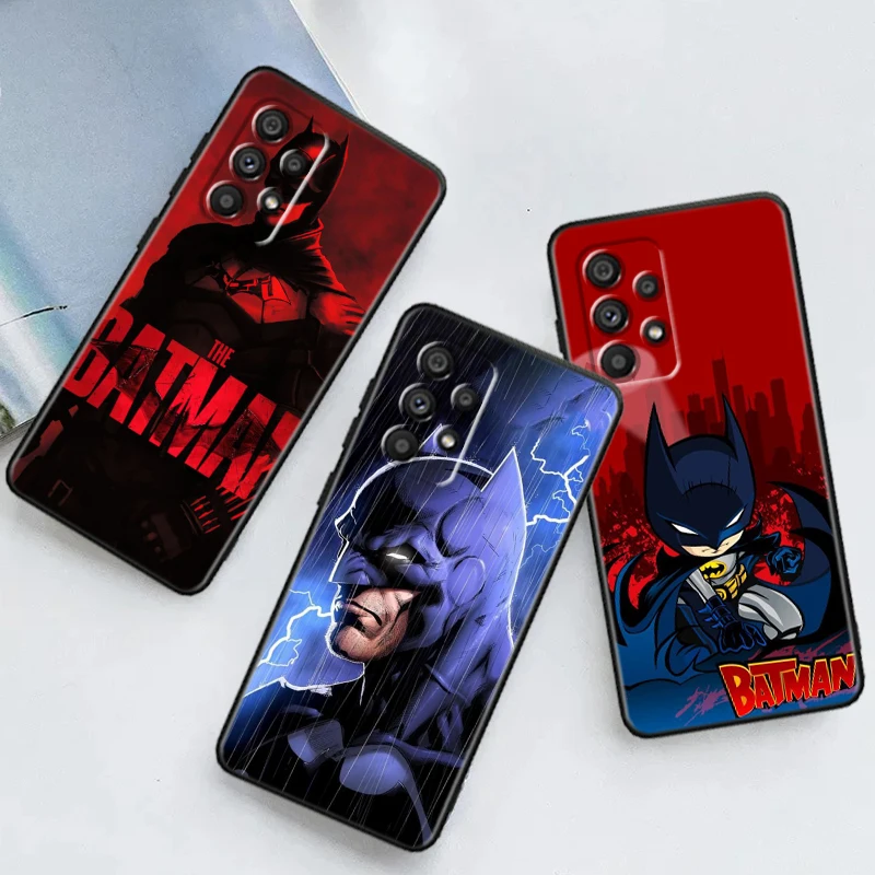 B-Batmans Cartoon Cute For Samsung A53 A52 A33 A32 A51 A71 A21S A13 A73 A55 A22 A23 A35 A72 A54 A12 5G Black TPU Phone Case