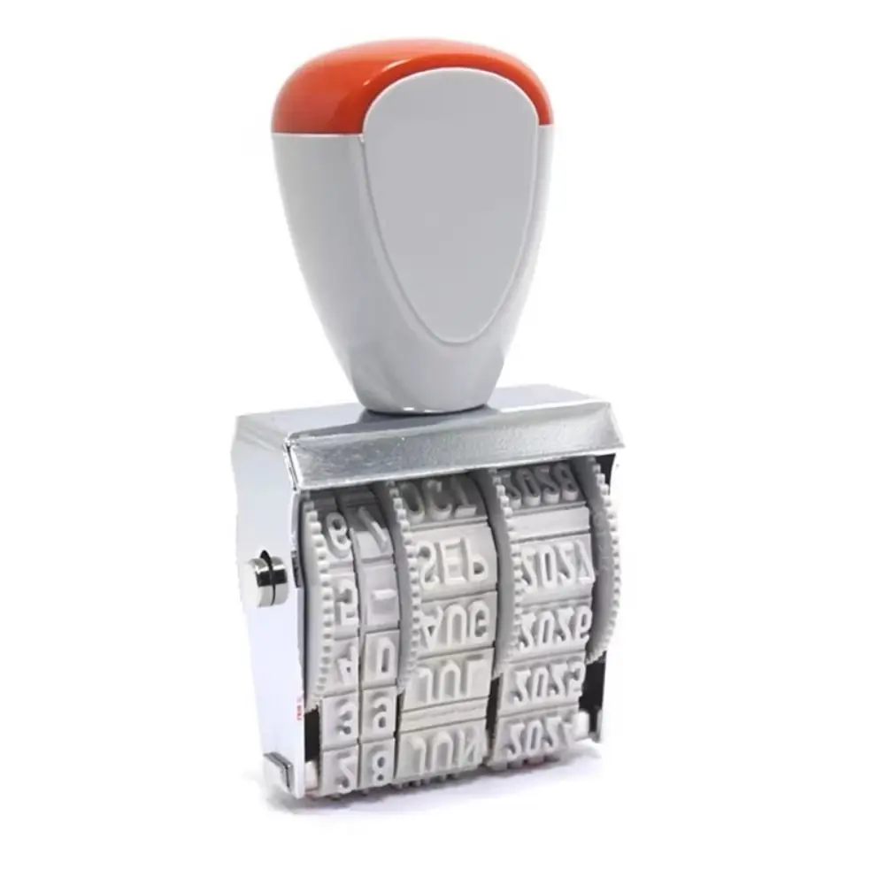 Practical Digital Date Wheel Stamp Adjustable Clear Imprint Self-Inking Rubber Date Stamp DIY Craft Vintage Date Rotating Stamp