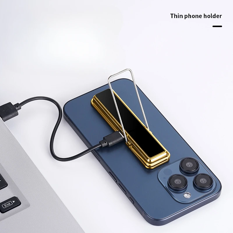 Portable multifunctional phone holder creative cigarette lighter USB charging tungsten wire lighter smoking accessories