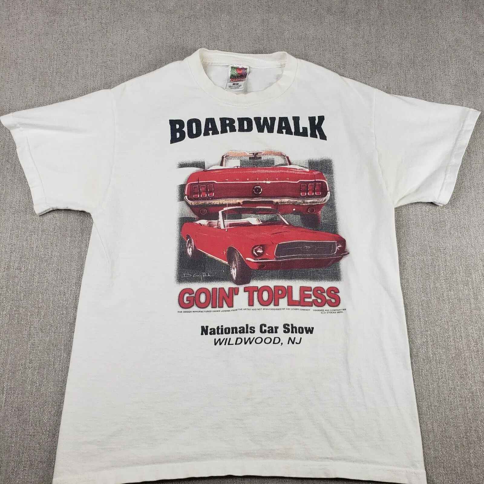 Boardwalk Goin' Topless T Shirt Wildwood NJ Nationals Car Show Vtg Mens Medium