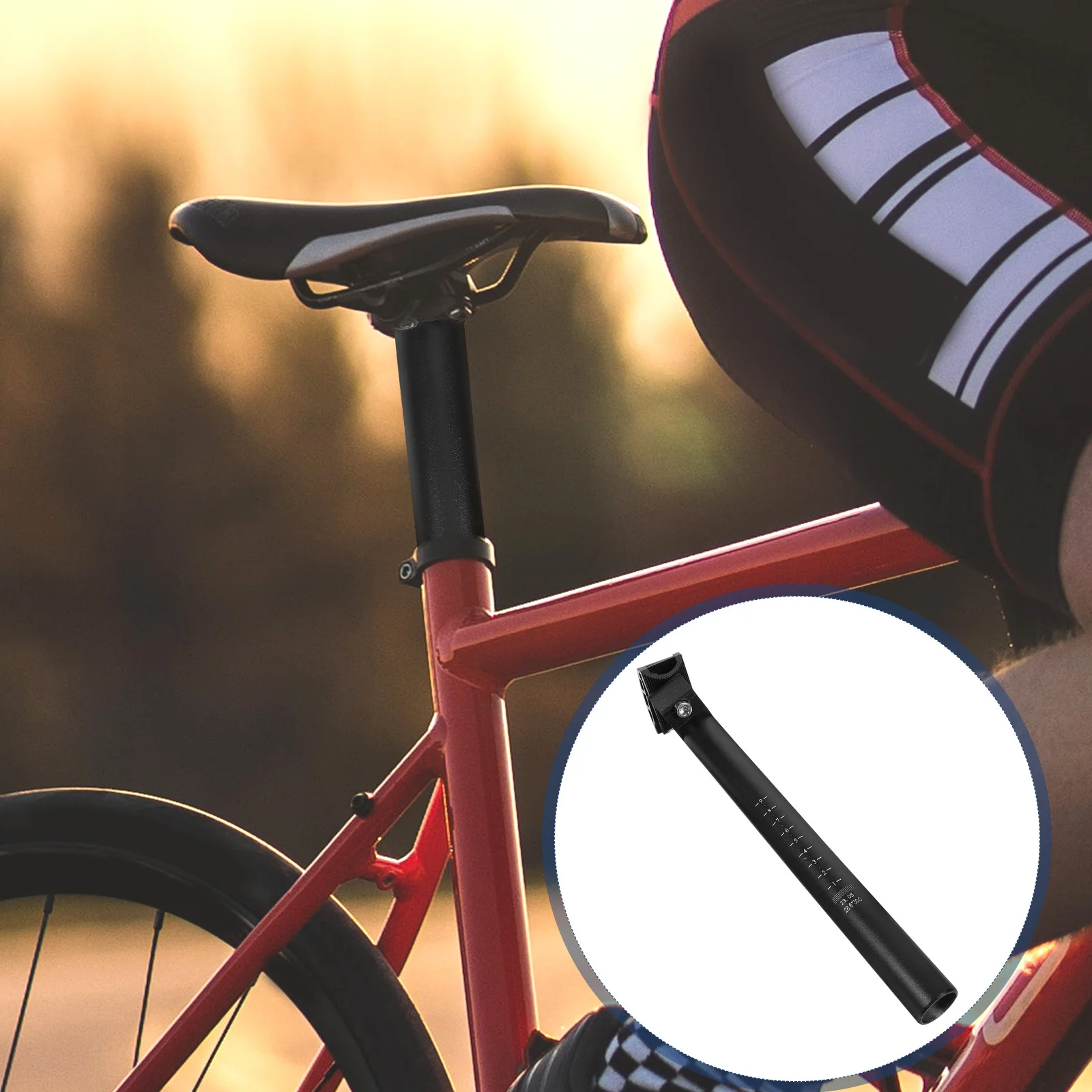 Lightweight Aluminium Alloy Seatpost Easy Install Seat Post Strong Durable Bicycles Seatpost Safe Riding Seat Post