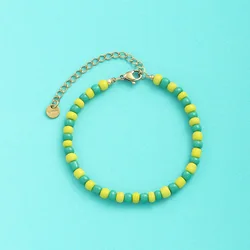 Religious Orula Beads Amulet Yellow And Green Bohemia Small Freshness Gifts Fashion Trend Outing Decoration