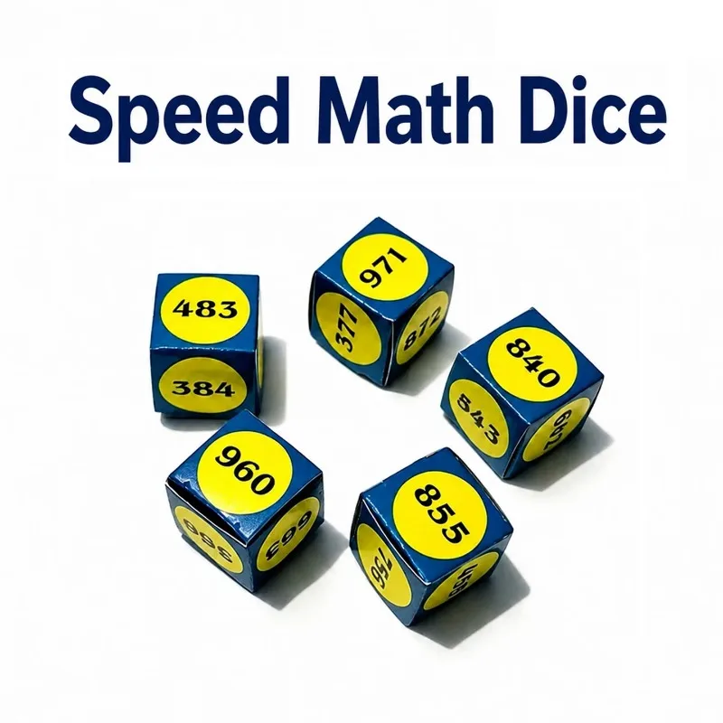 Speed Math Dice Close-up Magic Tricks Instant Mental Calculation Miracle Math Magia Street Illusions Gimmicks Mentalims Props