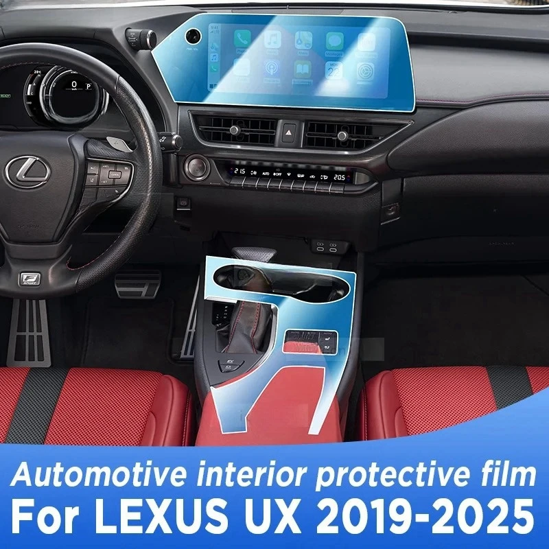 

For LEXUS UX 250h 300 2019-2025 Gearbox Panel Navigation Screen Automotive Interior TPU Protective Film Anti-Scratch Accessorie