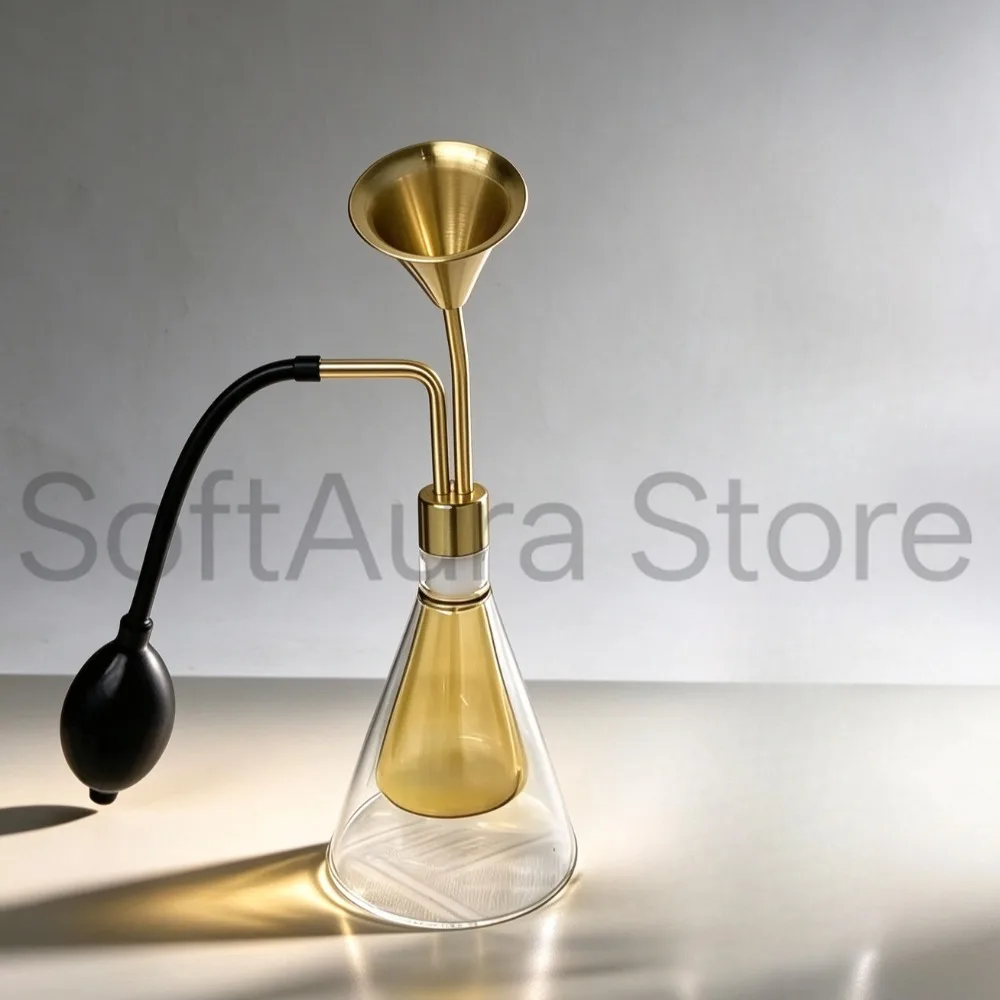 80ml 300ml Unique Elegant Glass Smelling Incense Bottle Perfume Oil Coffee Bean Display Device for Scent Bar