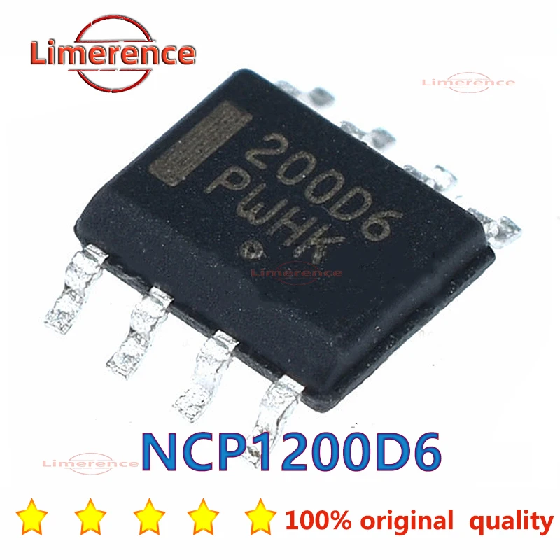 5PCS 200D6 NCP1200D6  SOP-8