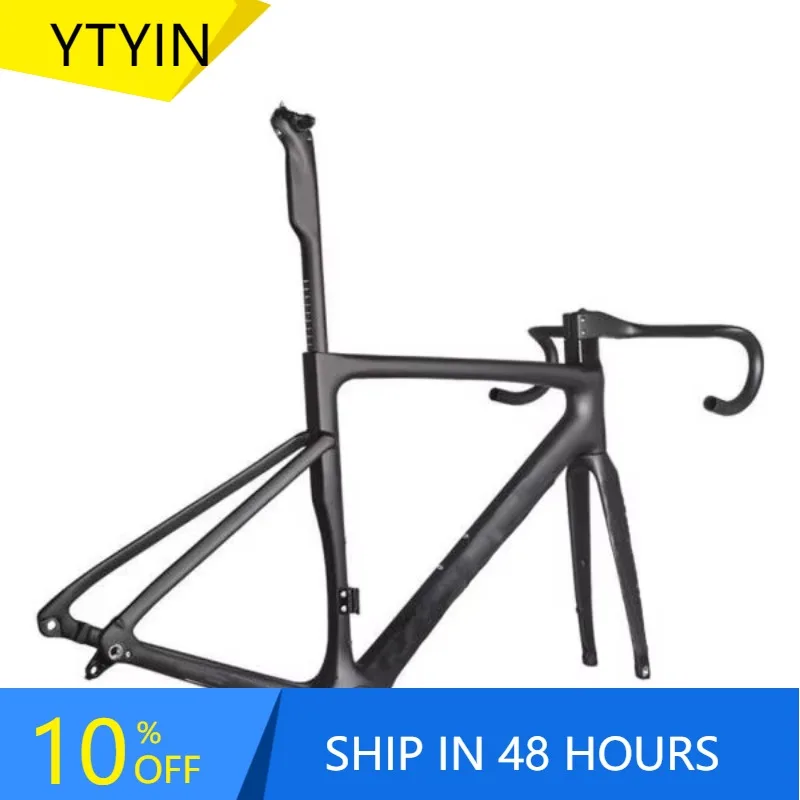 

YTYIN Ultra-Light Carbon Fiber Road Bike Frame Full Internal Cable Routing Series for Use with Road Bicycles