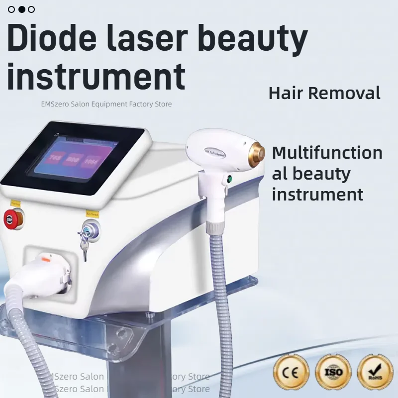 

3 Waves Professional Mini Diode Ice Titanium Laser Body Hair Removal Machine 808nm Alexandrite Device Permanent CE Woman 3000w