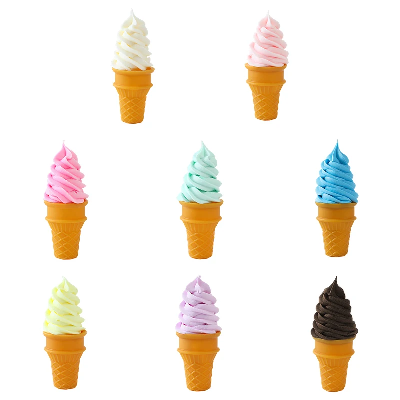 Simulation Crispy Ice Cream Model Realistic Artificial Food Model Fake Food Dessert Ice Cream Cone Photography Decorative Props