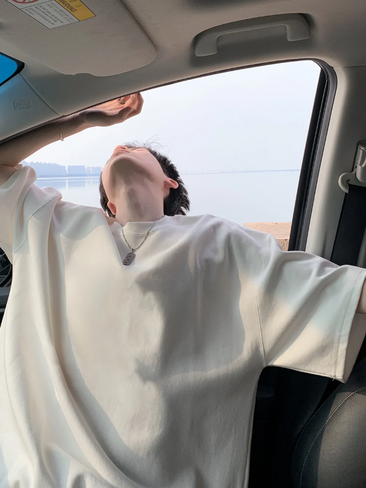 

Pure White Heavyweight Cotton T-irt ort Sve Clean Cut for Men Summer Breathable Casual round Ne Tee LPZ Brand