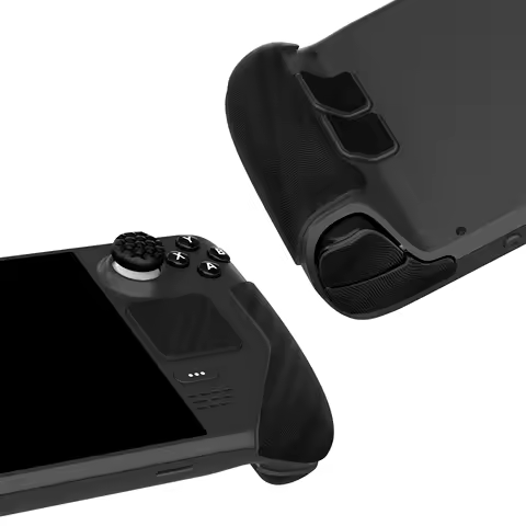 PlayVital Water Ripple Soft Handle Grips Protective Trackpads Skin for Steam Deck LCD and OLED (Honeycomb Textured)