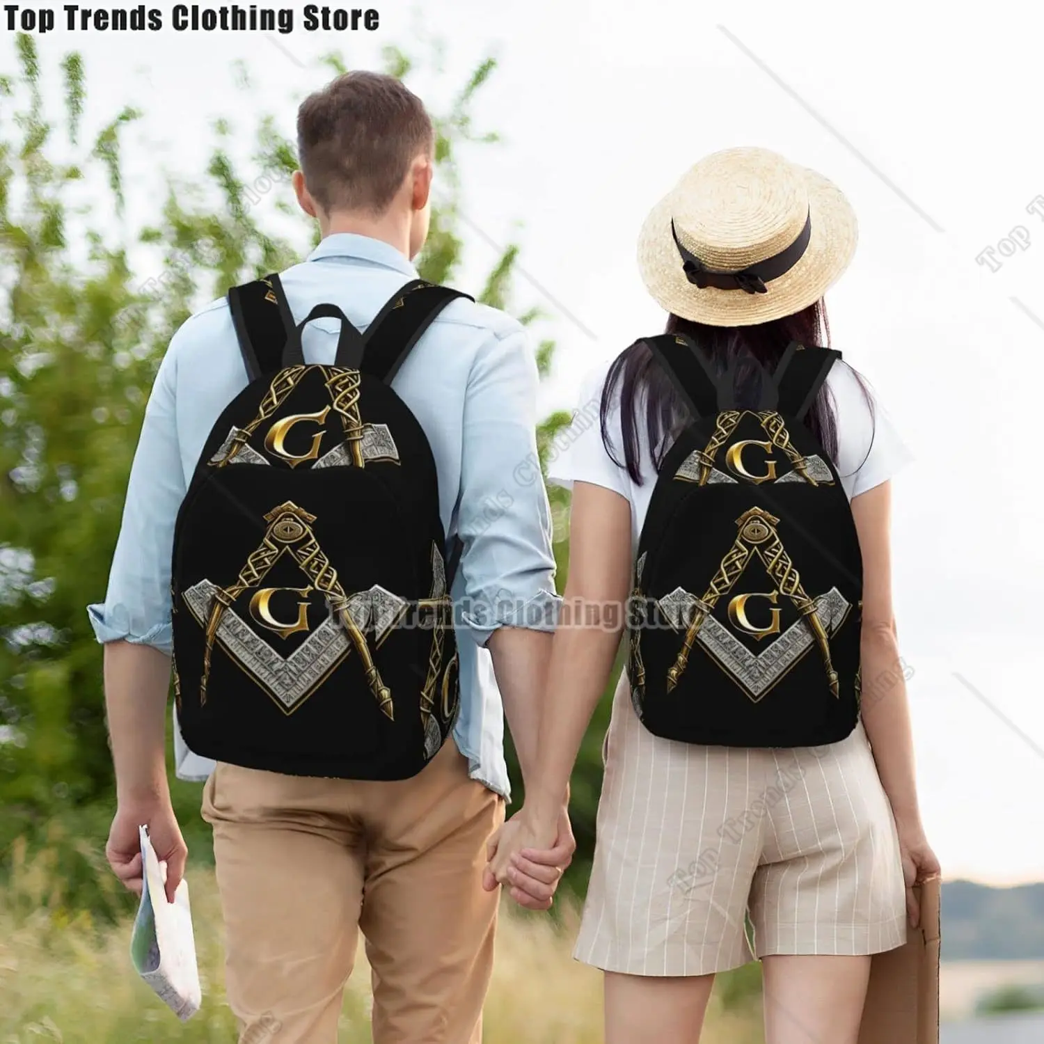 حقيبة ظهر Master Mason Masonic مع أشرطة قابلة للتعديل مناسبة لأنشطة نزهات السفر