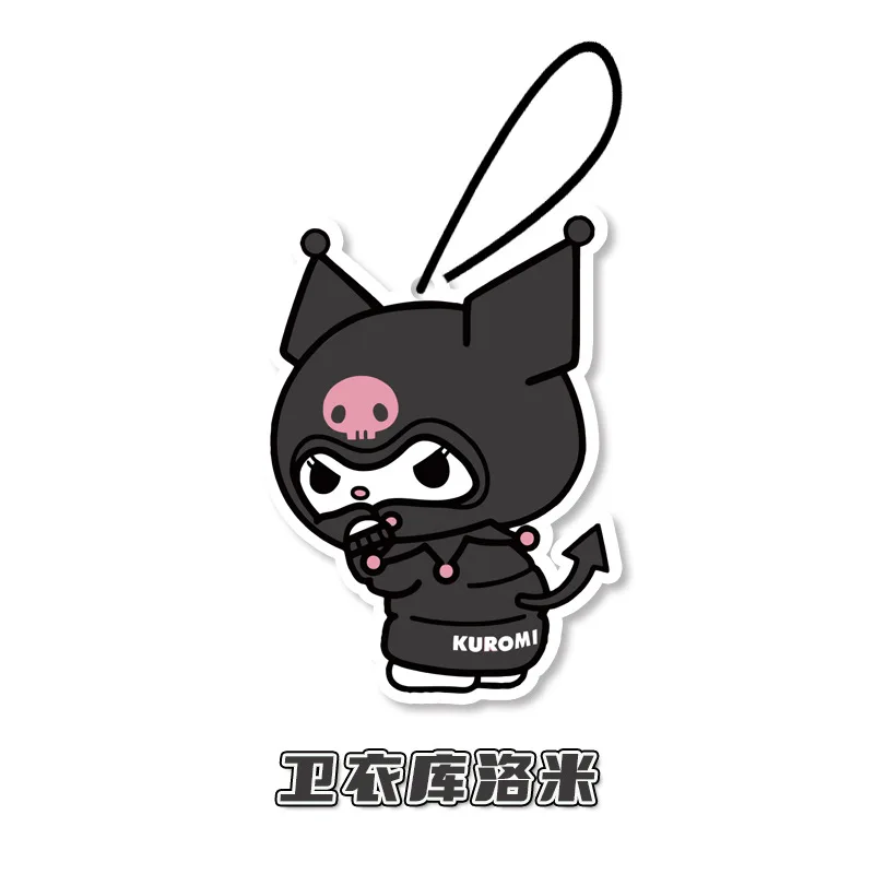 New Cute Kuromi Maiden Pendant Cartoon Car Fragrance Domestic Fresh Air Kawaii Bag Hangings Scented Stick Girl Toy Gift