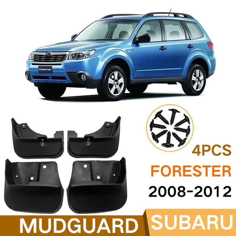 

For Subaru Forester 2008-2012 black car mudguard Reduce dust Resist tire dirt car accessories tools