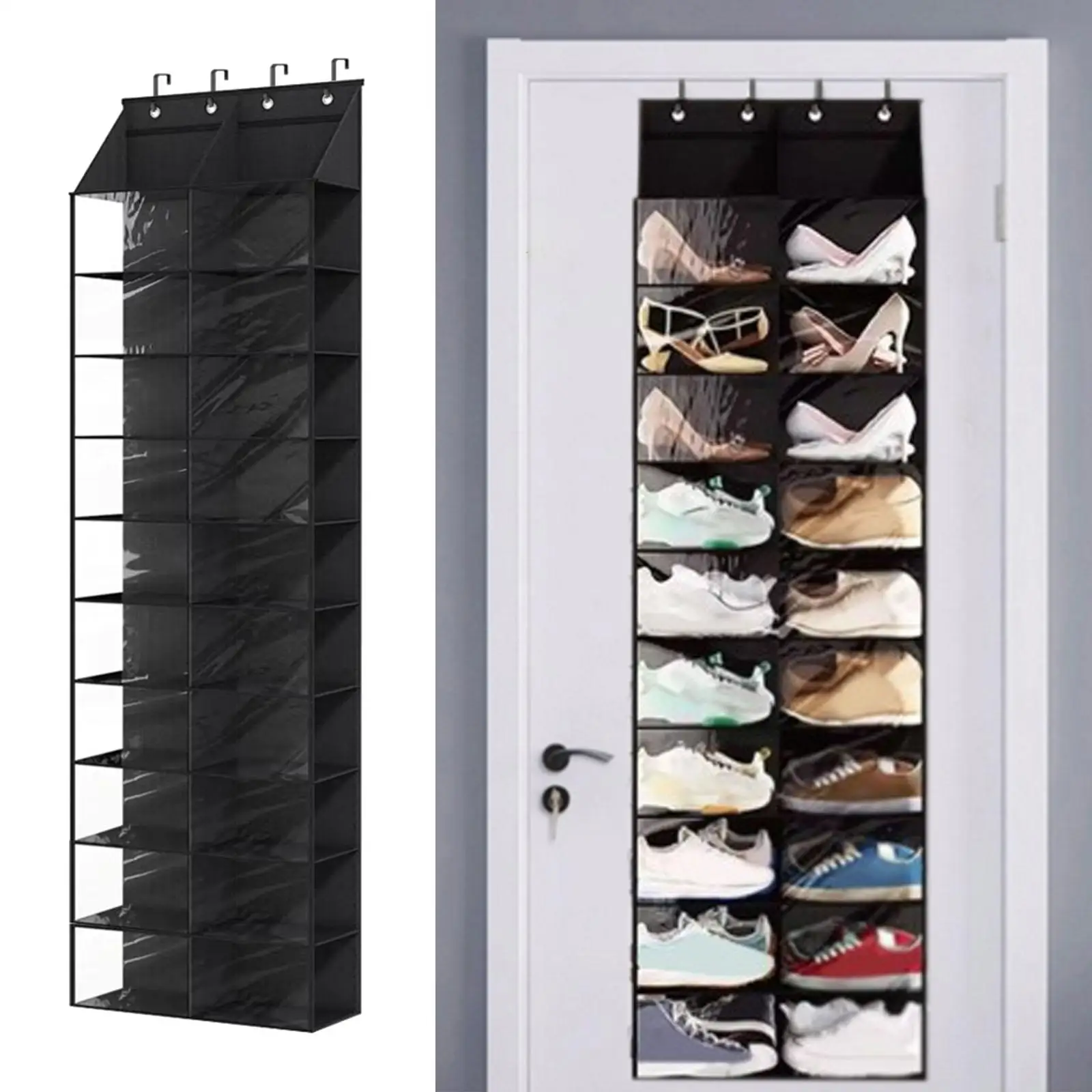 Door Shoe Organizer Hanging Shoe Organizer,10 Shelf Hanging Shoe Organizer,Shoe Holder for Home,Running Shoes,Flats,Sandals