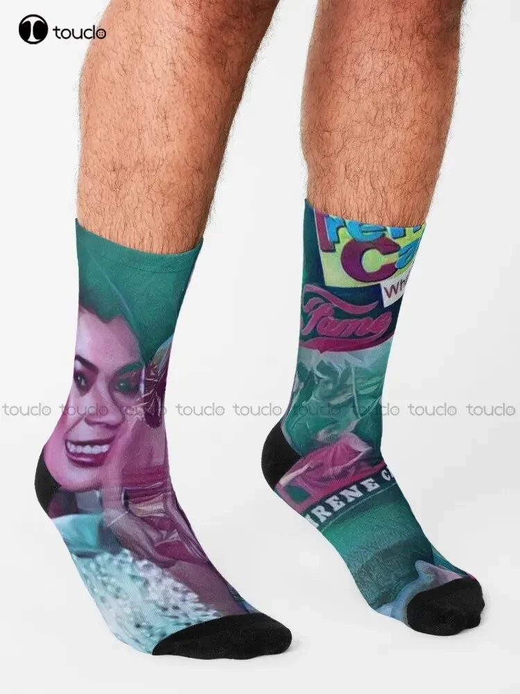 Rip Irene Cara Socks Soccer Socks 360° Digital Print Personalized Custom Unisex Adult Teen Youth Socks Custom Gift Streetwear