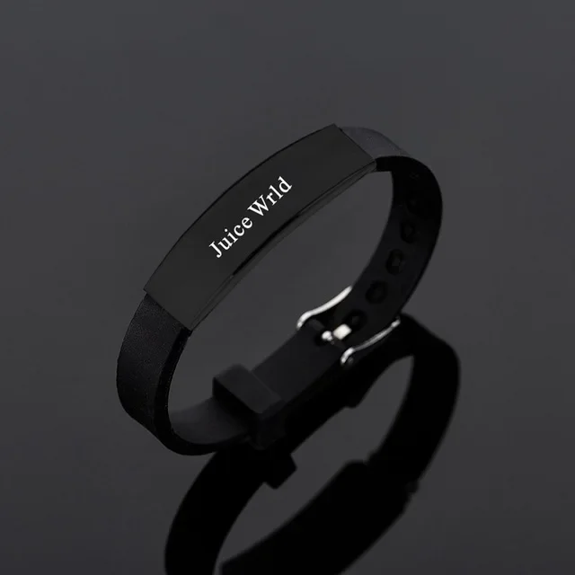 Juice Wrld Rapper Stainless Steel Laser Unique Fashion Bracelet European And American Cross-Border Hot Selling Hand Jewelry