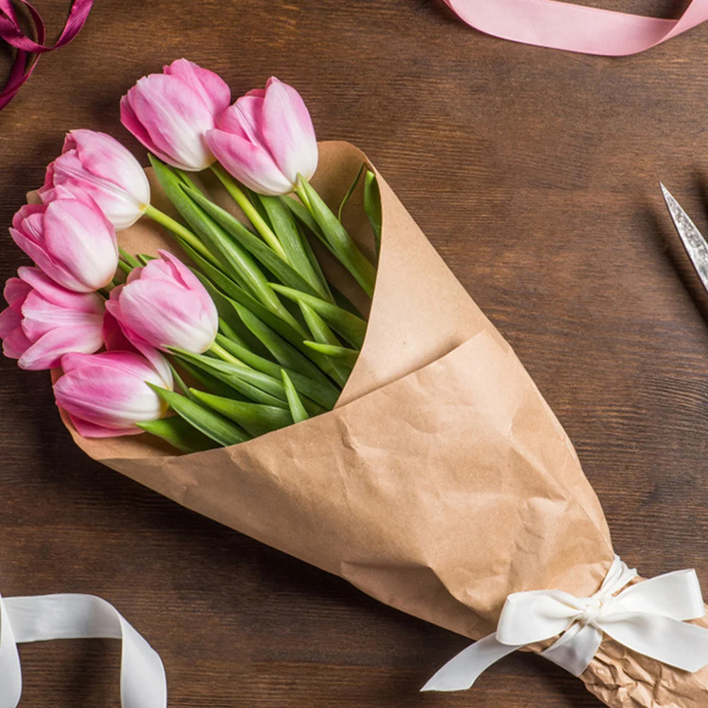 2 Rolls Kraft Paper Roll Packaging Paper For Birthday Gift Wrapping Sheet Craft Diy Decor Gifts Boxes Flowers Tea Presents Party