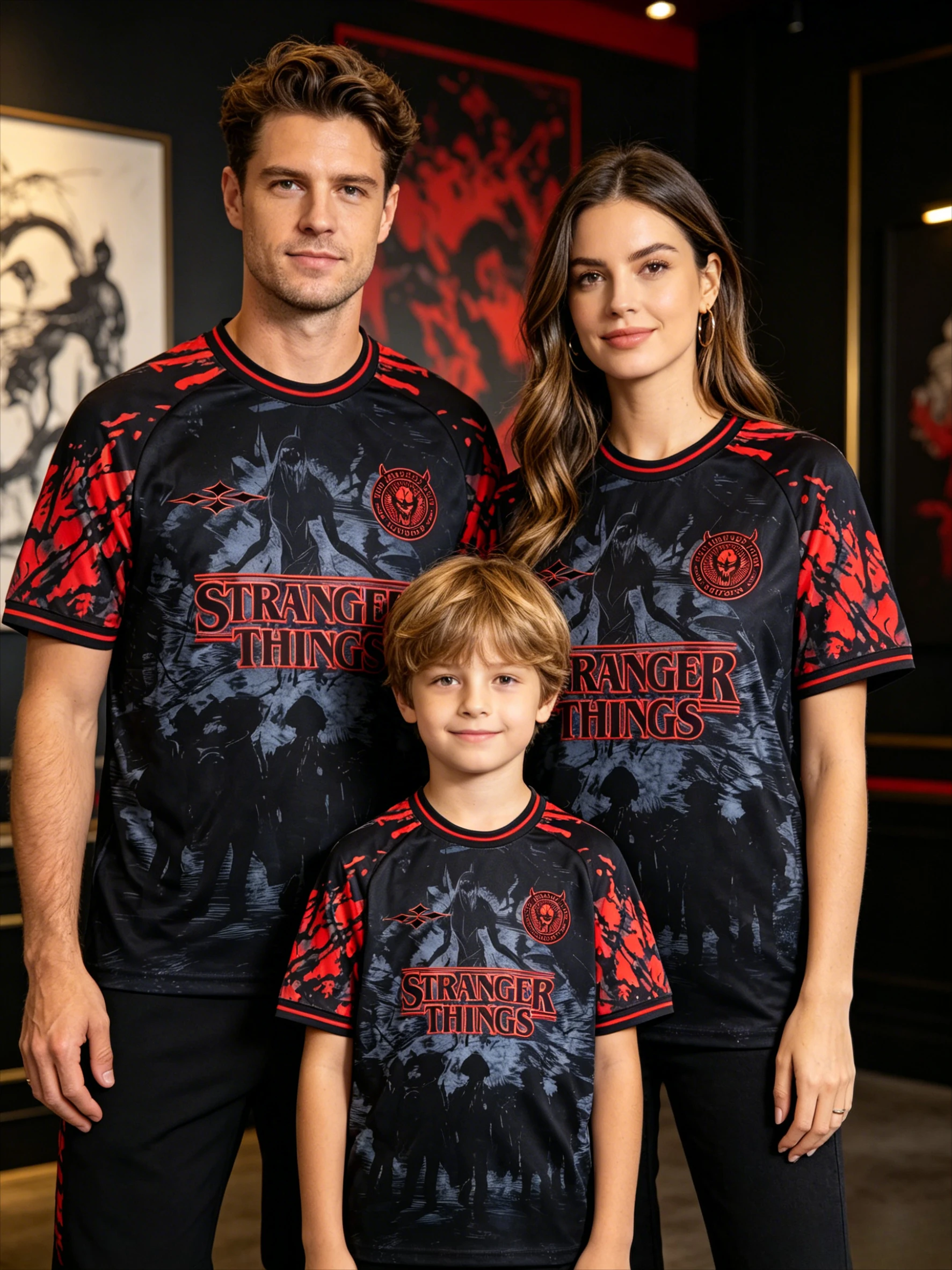 Camiseta de Fútbol con Diseño de Demogorgon de la Serie de TV Estadounidense Hellfire Club No.11, Camiseta Deportiva Familiar de Secado Rápido, Camiseta Informal para Uso Diario