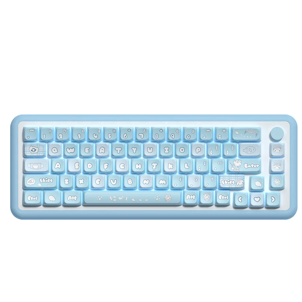 Water Cat-Tapa de teclado mecánico, perfil Mda, sublimación térmica, accesorios para teclado