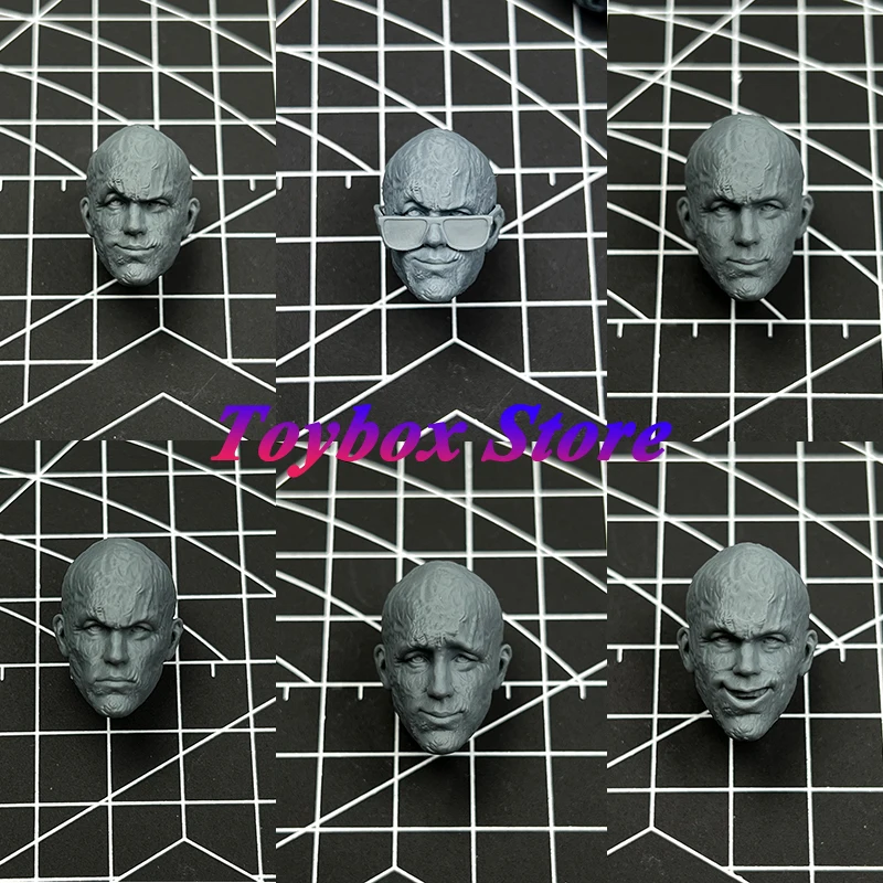 

1/12 Movie Burned Face Ryan Reynolds Man Figure Unpainted Head Sculpt Model Toys Customization For 6" Ml Shf Mezco Body Decors