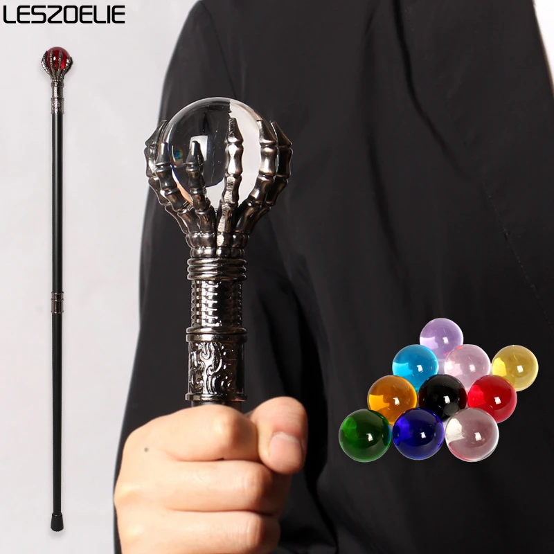 10 Colors 95cm Luxury Evil Dragon Claws 50mm Crystal Ball Walking Stick Men And Women Fashionable Canes Party Decorative Sticks