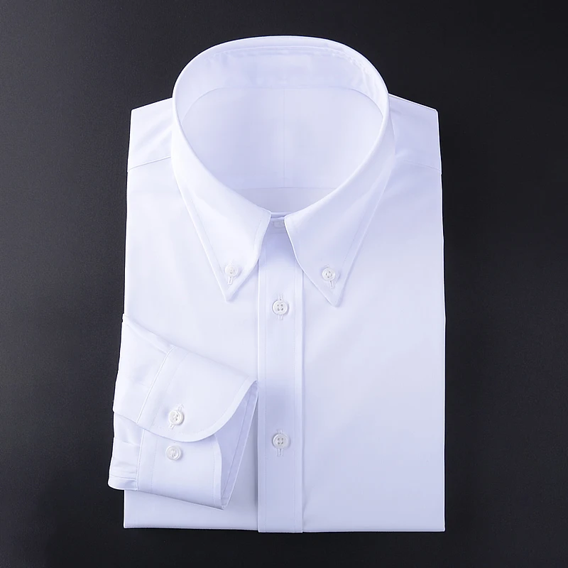 American cuffs collar pointed buckle men\'s long sleeved shirt 100% cotton fashionable slim fit casual shirt for men