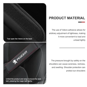 Ledersicherheitsgürtel Schulterabdeckung Sicherheit, Innenzubehör, Peugeot 206, 307, 308, 3008, 207, 208, 407, 508, 2008, 2pcs 10 Hauptverkauf Peugut 2008 Zubehör - №8
