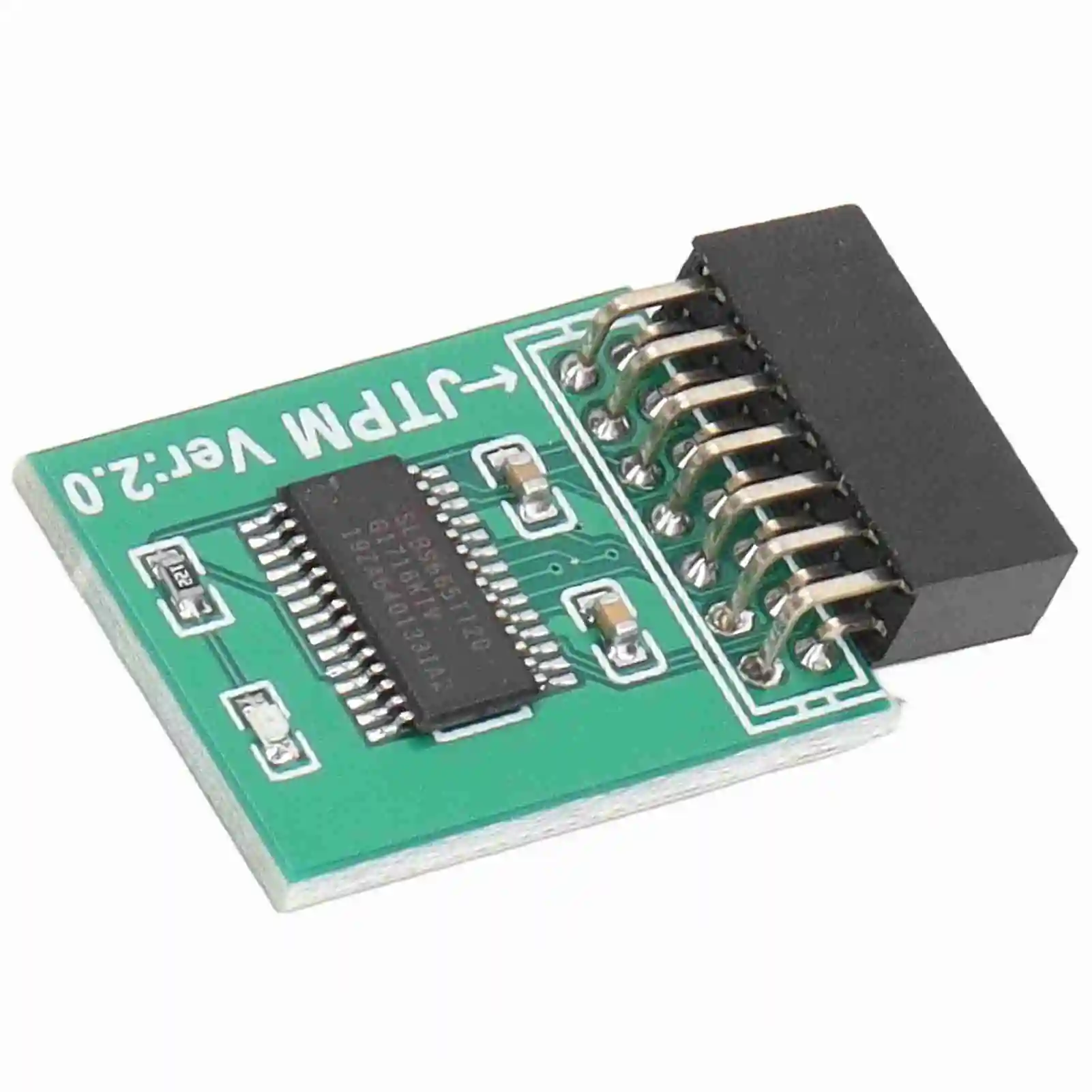 MSI TPM 2.0 Module TPM 2.0 Module Strong Encryption 14 Pin LPC Interface TPM Module Board for Win11 Green