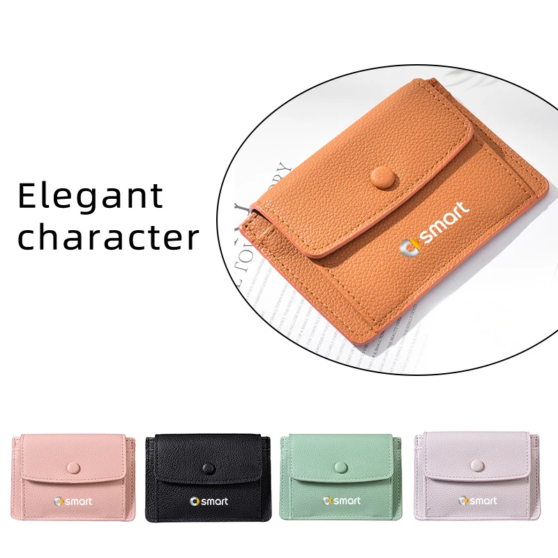New Car Credit Card Wallet Driver's Licence Cover Accessories For Smart Fortwo 451 450 453 Forfour EQ Cabrio Crossblade