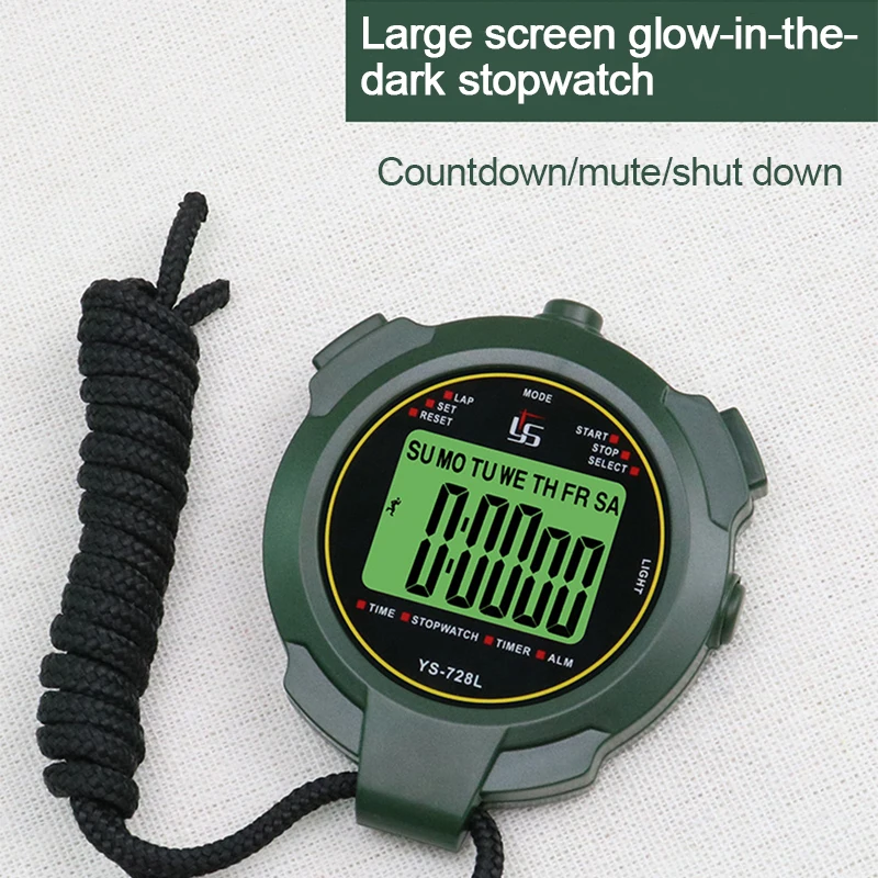 30h Stopwatch Timer Outdoor Sport Running Training Chronograph Timer 0.01s Accuracy Countdown Luminous LCD Digital Timer Counter