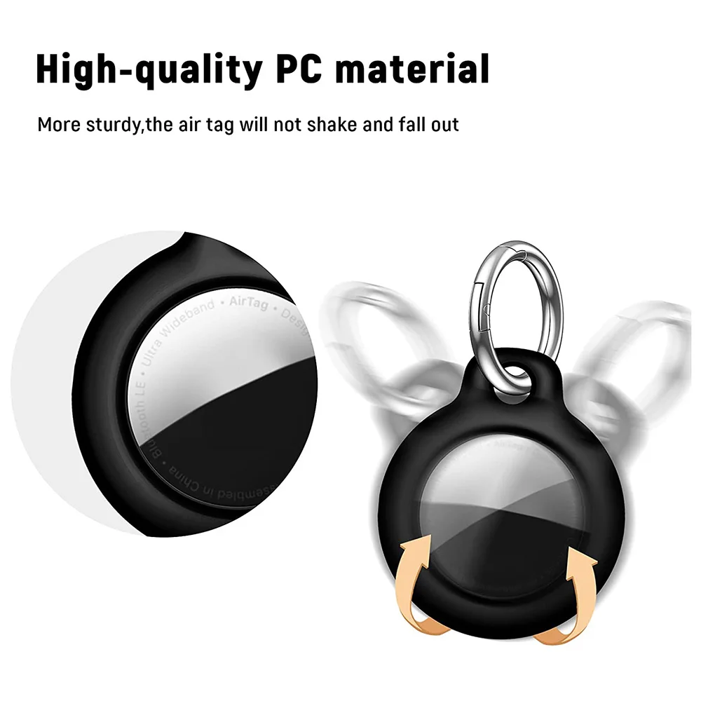 A20I 4 Pack PC + Plastic Case Compatible with Protective Cover Accessory for Case, Air Tag Keychain