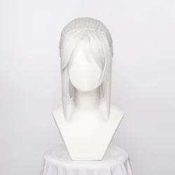 ccutoo wig Synthetic Hair Game Valorant Jett Cosplay Wig Silvery White Cosplay Wigs Halloween Heat Resistant Women Halloween