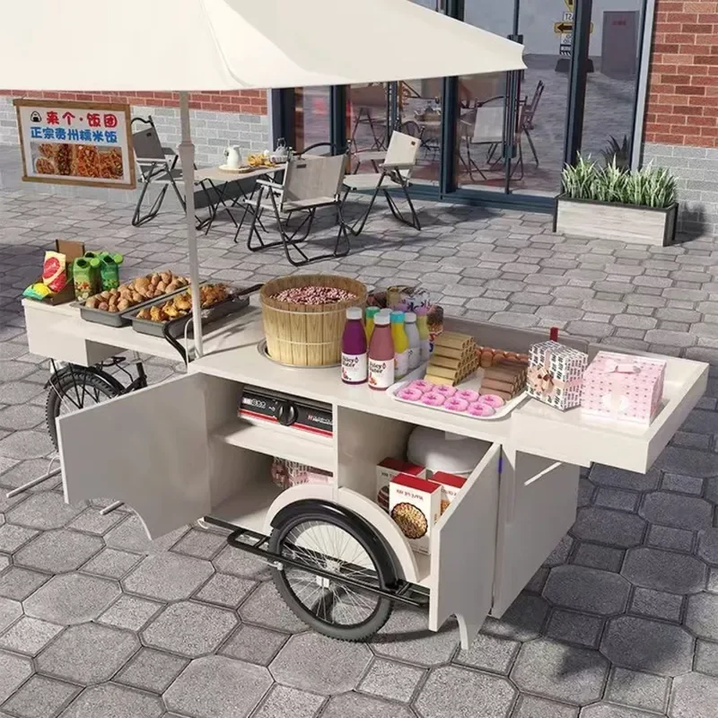 Mobile Food Truck Stall Outdoor Night Market Sticky Rice Tricycle Cart Internet Celebrity Promotion Shopping Mall Movable