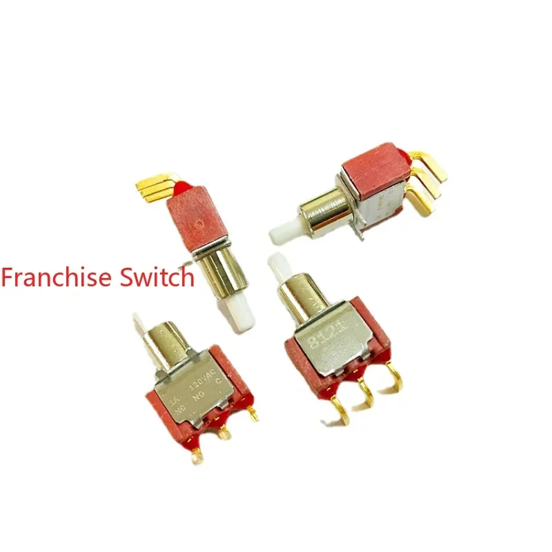 10PCS Pushbutton Switch 8121SD9AGE  Reset  3-pin Gold-plated Pin Key