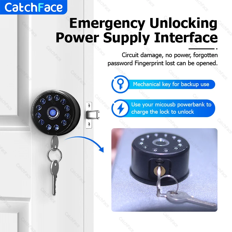 

Smart Deadbolt Automatic Door Lock Latc TTlock App Wifi BLE Fingerprint Electronic keyless Keypad Frid Card Control Center Alexa