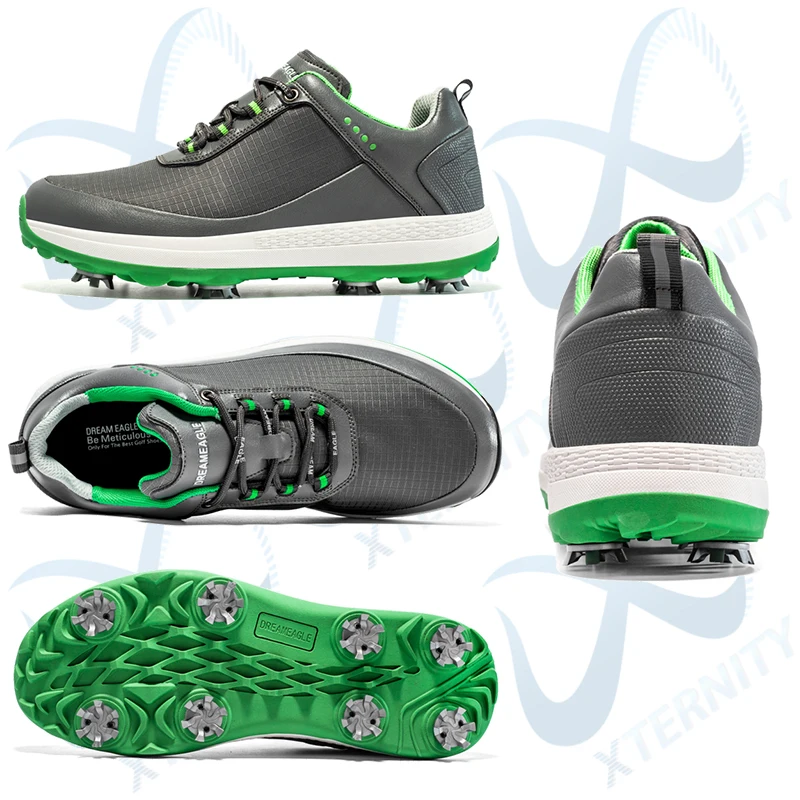 Homens tamanho grande 39-49 sapatos de golfe picos ao ar livre profissional antiderrapante tênis de treinamento confortável à prova dwaterproof água sapatos de caminhada de luxo