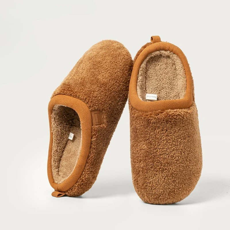 Men Winter Cotton Slippers Indoor Warm Fuzzy Casual House Shoes Memory Foam Slippers Outdoor Fashion Antiskid Plush Shoes