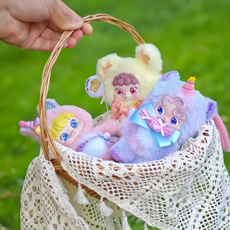 고품질 Puffynose 친구 시리즈 비닐 얼굴 블라인드 박스 봉제 인형 메모 가방 펜던트 장식 유행 Collectible 장난감 선물