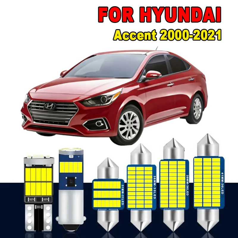 For Hyundai Accent 2 3 4 5 LC MC RB HC 2000 2007 2008 2010 2011 2012 2016 2017 2019 2020 2021 Accessories Car LED Interior Light