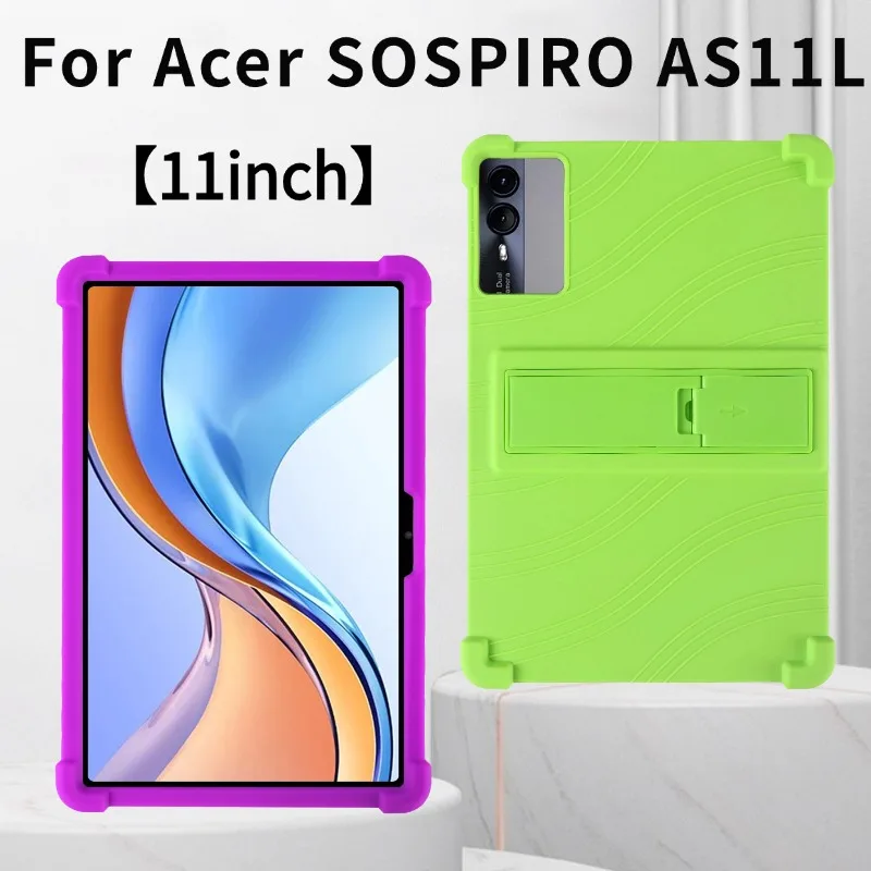 Case for Acer SOSPIRO AS11L Tablet 11 inch Shockproof Airbags Kids Friendly Soft Silicone Adjustable Stand Cover