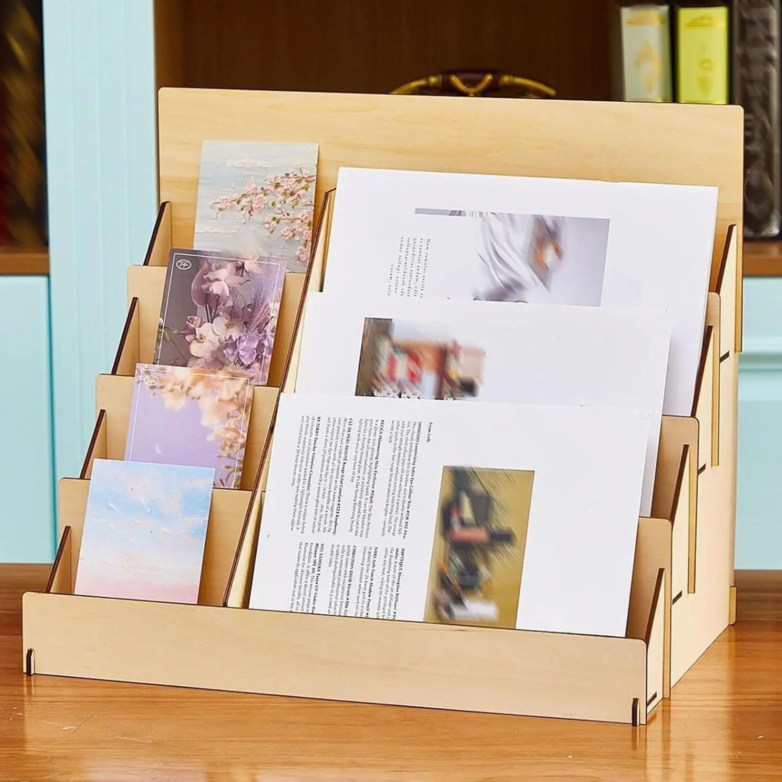 

Подставка для витрины для поздравительных открыток, стеллаж для хранения, 4-х уровневая для штампа с изображением брошюр