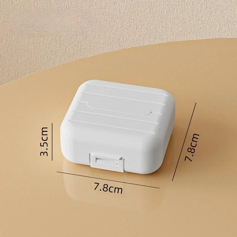 Mini 7 Grids Portable Pill Box Double Sealed Medicine Storage Case Week Long Day Divided Lockable Drug Organizer Weekly Pill Box