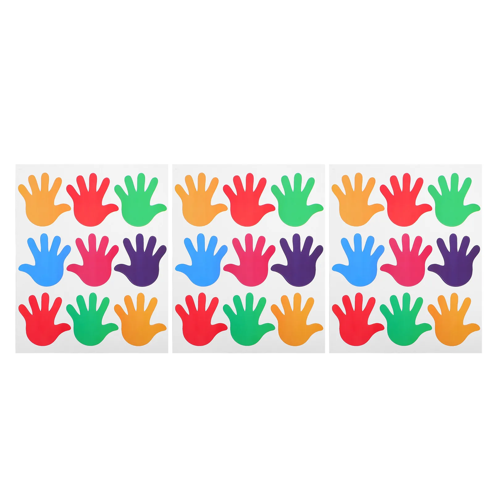 

27Pcs Peel and Stick Handprint Decals Assorted Color Vinyl Floor Stickers for Bathroom Shower Tiles Daycare Wall Floor Decor