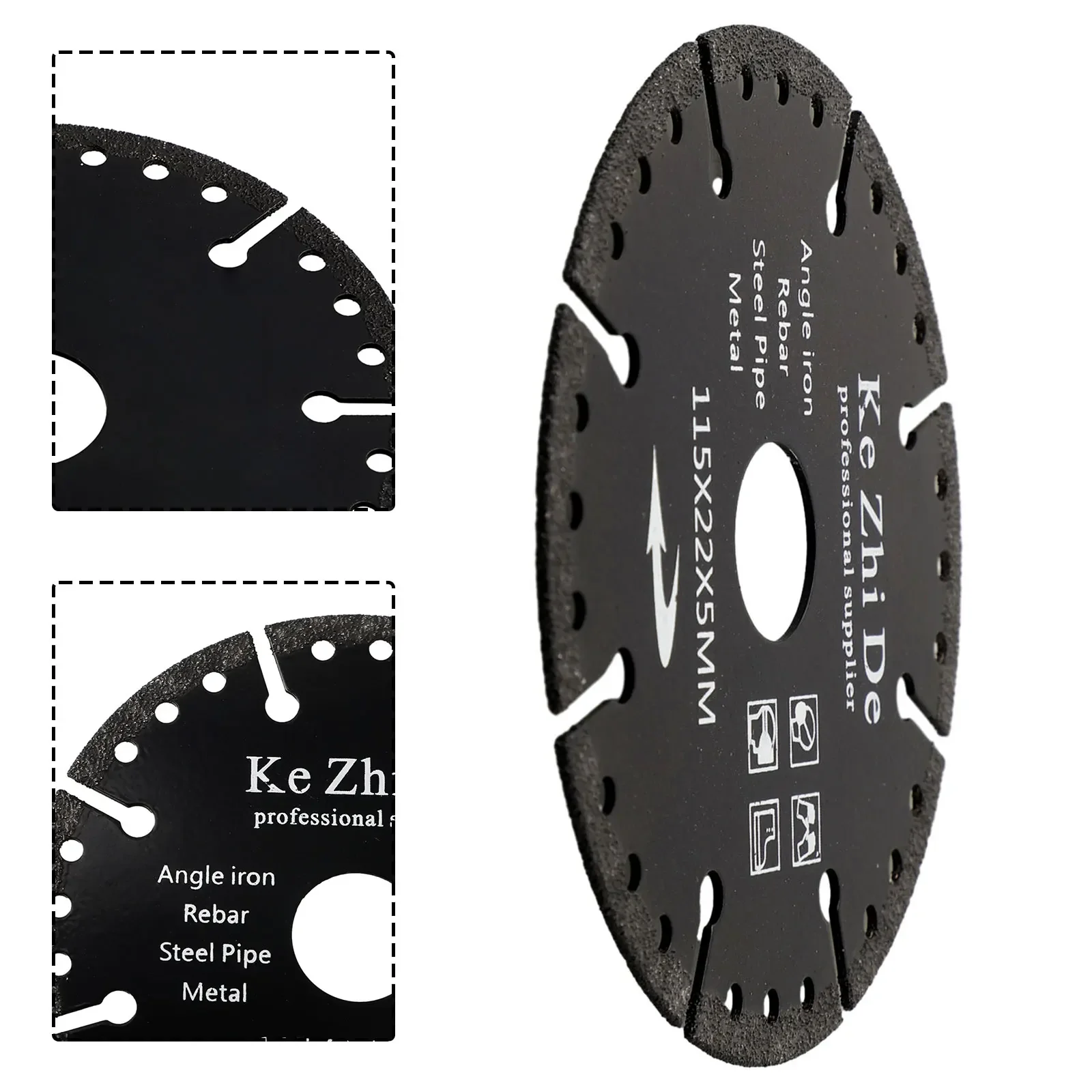 Pratica nuova lama per sega 100 * 20 * 5 mm / 115 * 22 * 5 mm diamantata per acciaio metallo 4,5 pollici (185 mm) 4 pollici (100 mm) facile da usare