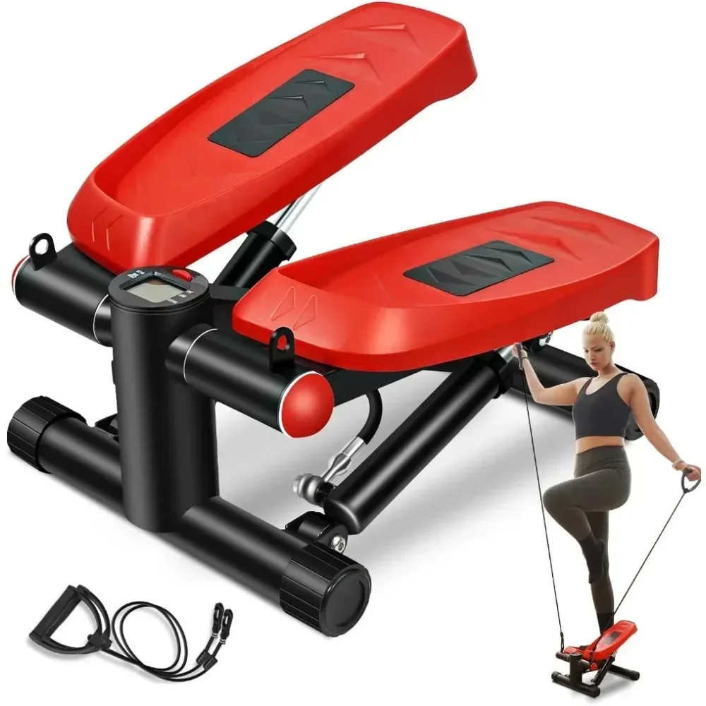 

A Steppers for Exercise at Home, Mini Steppers with Resistance Bands for Home Fitness, Upgraded Air Powered Stair Steppers