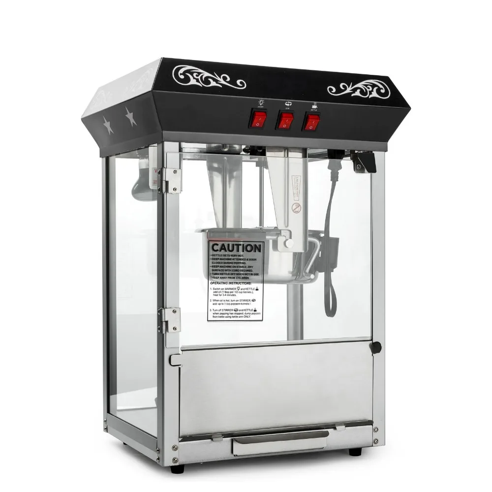 

Bar Style Popcorn Popper Machine with 10-Ounce Kettle - Black