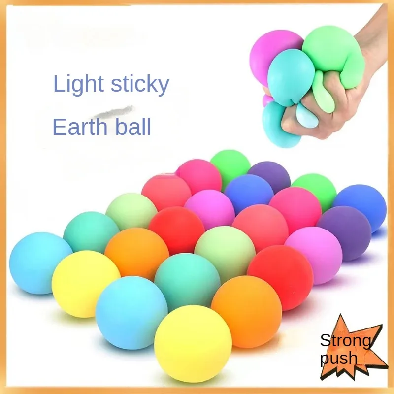 2Pcs Color Random Ultralight Clay Unstuck Balls Kneading Fun Squeeze Slow Rebound Color Changing Flour Vent Balls