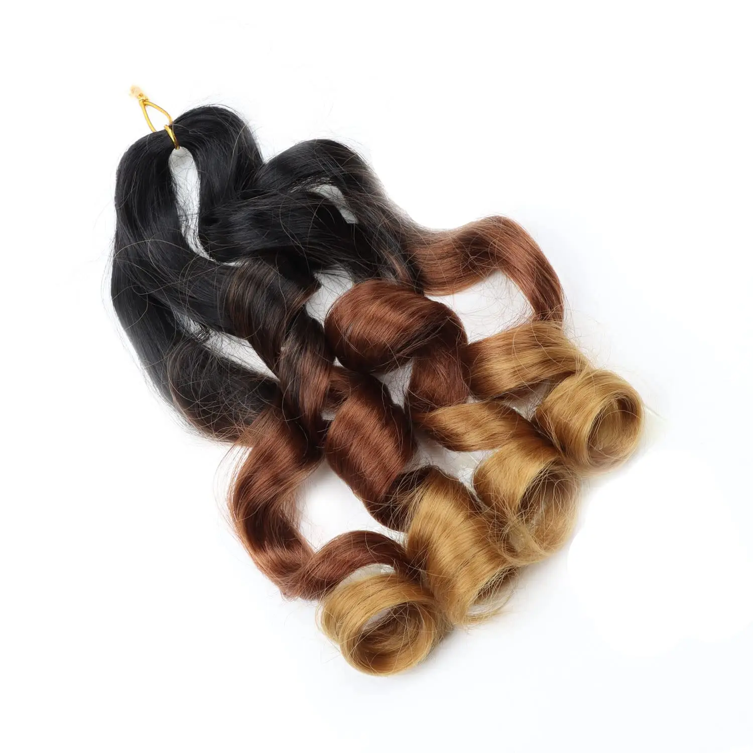 Cabelo encaracolado francês pre esticado da trança, cabelo Bouncy sintético da trança, ajuste da água quente, 16"